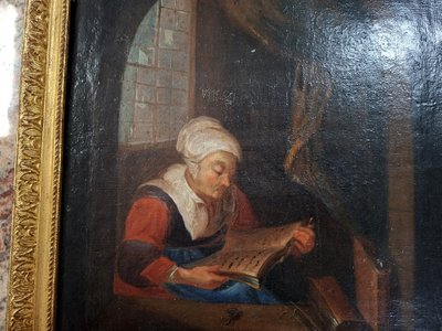 Oil on canvas – Genre scene, 18th century
