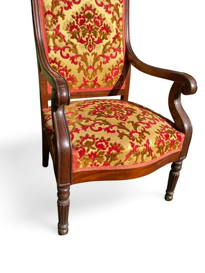 Paire de Fauteuils Louis Philippe en Acajou massif, Circa 1900