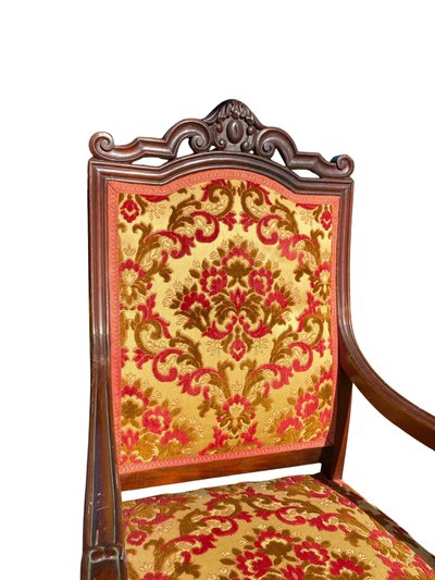 Paire de Fauteuils Louis Philippe en Acajou massif, Circa 1900