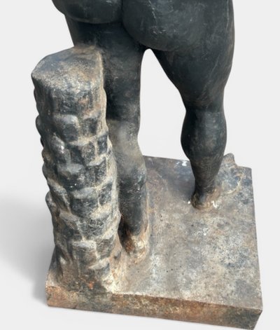Gladiateur casqué - importante sculpture en fonte d’après l’antique début XXème - Déco jardin 