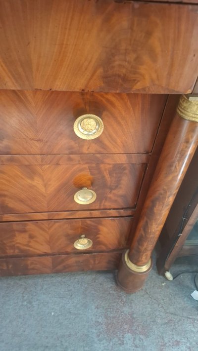 Commode époque empire en acajou