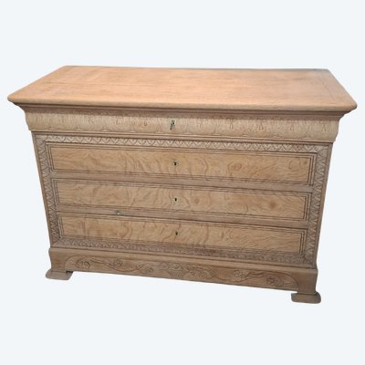 Louis-Philippe-era oak chest of drawers