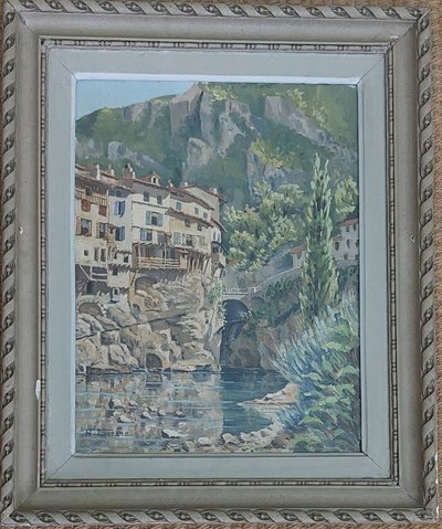 H. Torreano (XXéme siècle) - Saint Jean en Royans - huile sur panneau