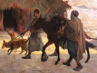 Eugène GIRARDIN, Kabylen auf dem Rückweg von der Jagd in Algerien, orientalistisches Gemälde (GROSSFORMAT)