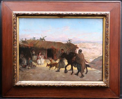 Eugène GIRARDIN, Kabylen auf dem Rückweg von der Jagd in Algerien, orientalistisches Gemälde (GROSSFORMAT)
