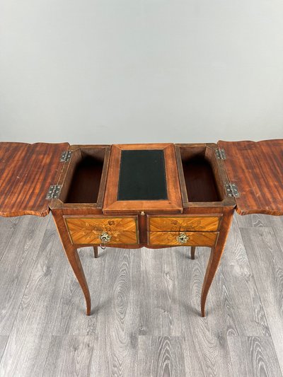 Louis XV-style Marquetry Sewing Table, 20th Century