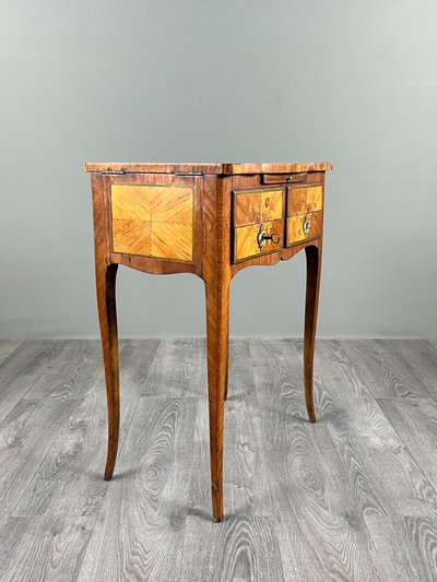 Louis XV-style Marquetry Sewing Table, 20th Century