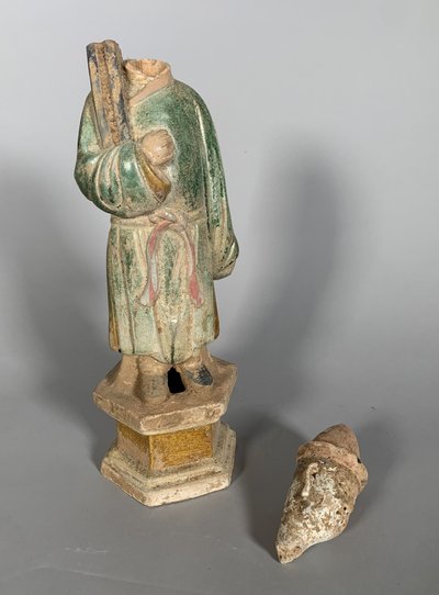 Sculpture d'un  Mingqi Dynastie Ming (1368-1644) Chine Sancai