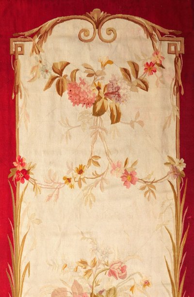 Door hanging with a floral design, AUBUSSON, Napoleon III period