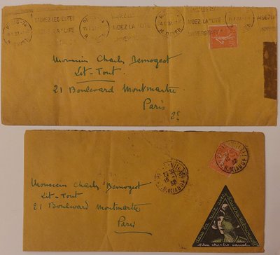 VANEL Charles - (Rennes 1892 - 1989) - Acteur français - 2 lettres autographes signées