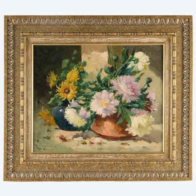Eugène Henri Cauchois, known as Langlois (1850–1911) – Bouquet of Flowers