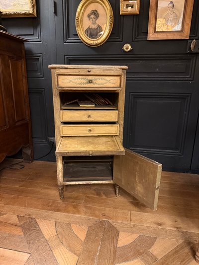 Kleiner Sekretär aus bemaltem Holz im Stil Ludwigs XVI., 19. Jahrhundert
