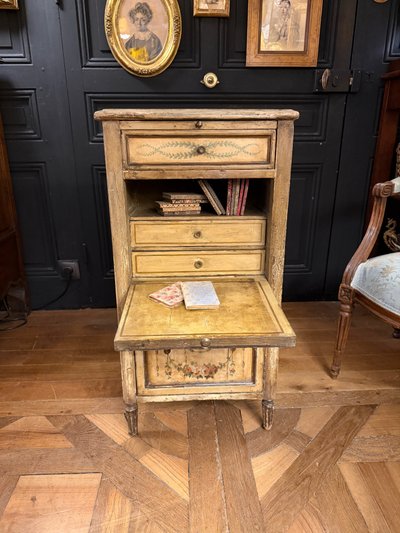 Kleiner Sekretär aus bemaltem Holz im Stil Ludwigs XVI., 19. Jahrhundert