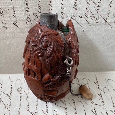 Corozo snuffbox, marine work, musical attributes, early 19th century