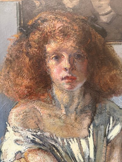 Harry Bloomfield (1883–1941) - Dipinto *La donna dai capelli rossi nello studio*, 1907 circa