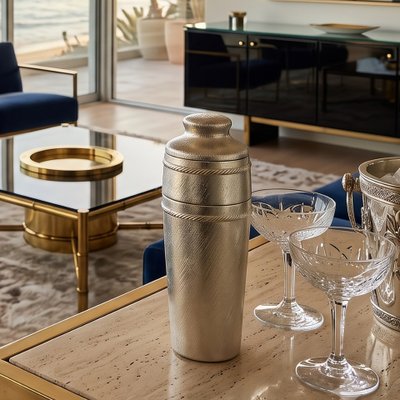 Shaker da cocktail italiano in stile Mid-Century Modern degli anni '60 di Giovanni Alessi (FAO)
