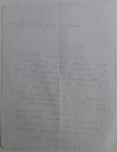 Marcelle CAHN - (1895 - 1981) - Lettre autographe signée - 1970 - Alsace