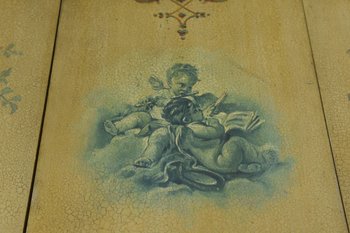 Toeletta Veneziana Stile Luigi XV Con Decoro Putti In Grisaille