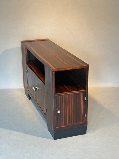 Art-Deco-Konsole aus Makassar-Ebenholz