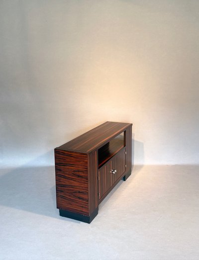 Art-Deco-Konsole aus Makassar-Ebenholz