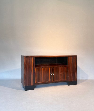Art-Deco-Konsole aus Makassar-Ebenholz