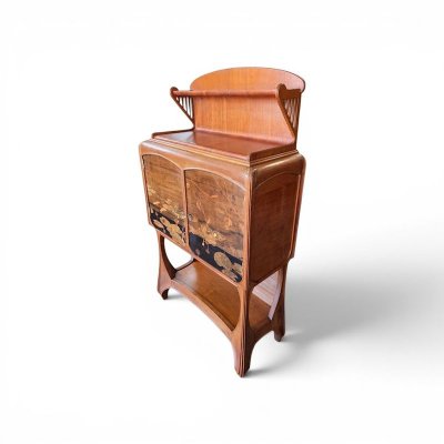 Louis Majorelle Seltener Jugendstil-Servierwagen „Marais Fleuri Aux Libellules“