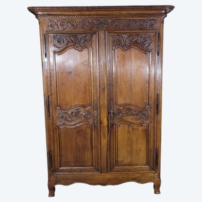 Kleiderschrank aus Eichenholz im Stil Louis XV.