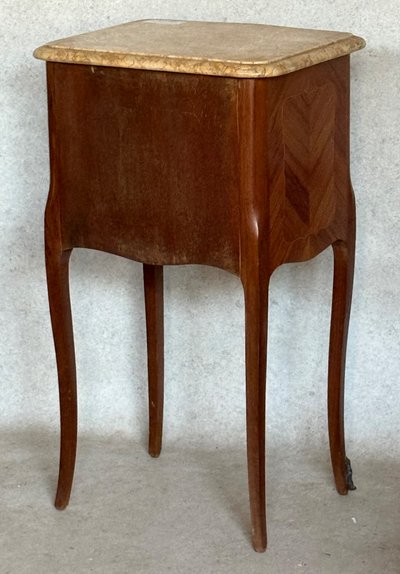 Transition style bedside table