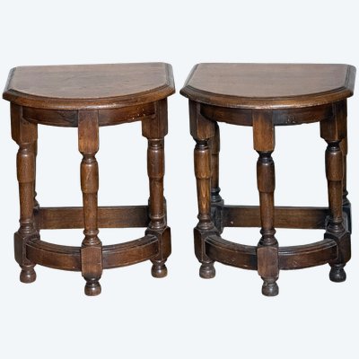 Paire dd tabourets de chantre