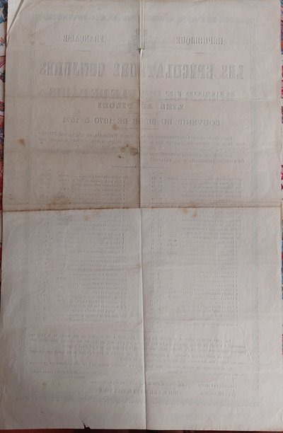 Affiche originale  - Siège de 1870 - La Commune