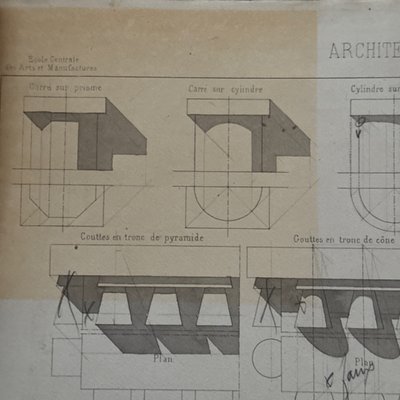 Architectural Drawing, École Centrale des Arts et Manufacture J. Roche