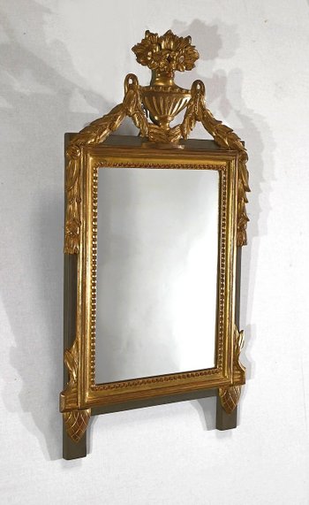 Small gilded wood mirror, Louis XVI style - Early XXth century
