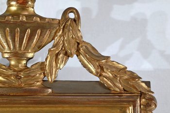 Small gilded wood mirror, Louis XVI style - Early XXth century