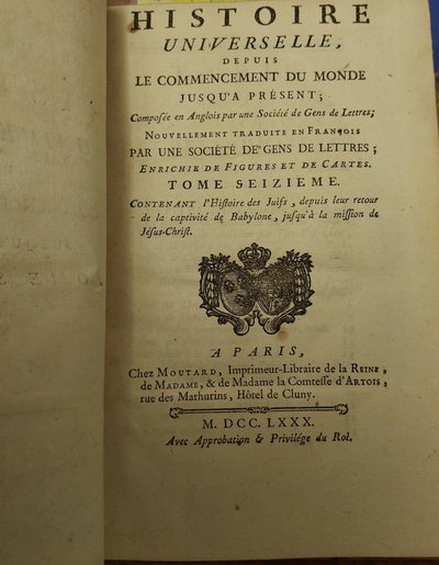 Geschichte der Juden – 2 Bände – 1780 – Mit königlichem Wappen