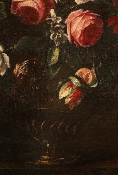 Stillleben mit Blumenvase, Giovanni Stanchi (Rom, 1608–1675) Werkstatt