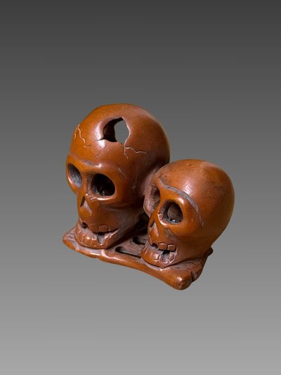 Netsuke con teschi, Giappone, era Meiji, XIX secolo
