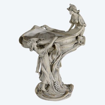 Importante Coupe en Porcelaine Royal Dux, Art Nouveau – 1900