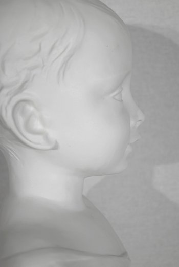 Kinderbüste aus Limoges-Biskuit - Anfang 20.