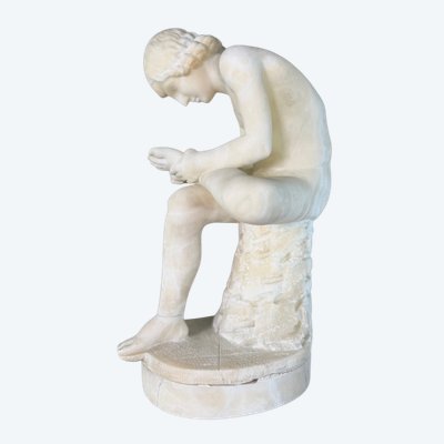 Der Spinario, Alabaster nach dem antiken Modell, um 1880