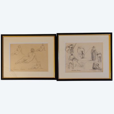 Paul Emile Pissarro - (1884 - 1972) - 2 disegni originali