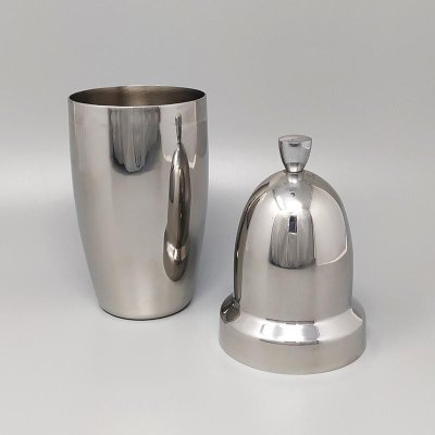 Shaker per cocktail modernista WMF Cromargan degli anni '70, disegnato da Jo Laubner. Prodotto in Germania.