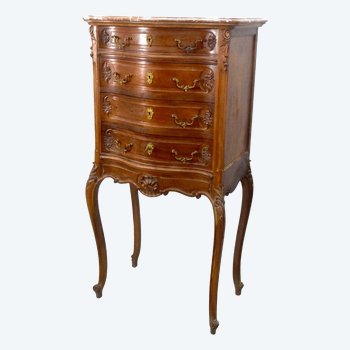 Weekly Napoleon III Louis XV Style In Walnut Around 1900