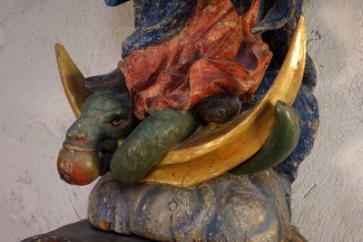 Large Immaculate Virgin in polychrome wood