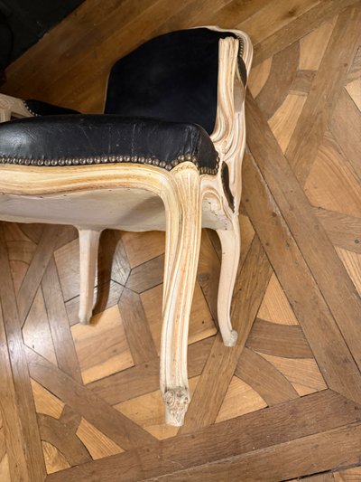 Queen-Sessel aus lackiertem Holz