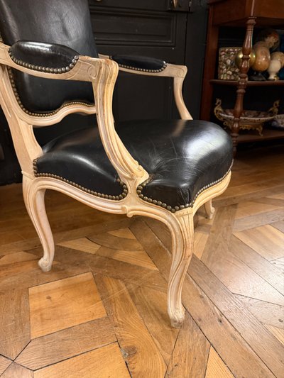 Queen-Sessel aus lackiertem Holz