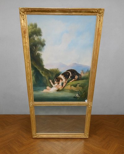 Grande specchiera trumeau epoca Napoleone III