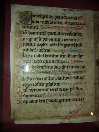 Important illuminated leaf on parchment – ​​Book of Hours or Psalter – Circa 1400–1430.