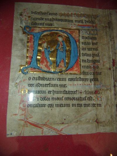 Important illuminated leaf on parchment – ​​Book of Hours or Psalter – Circa 1400–1430.