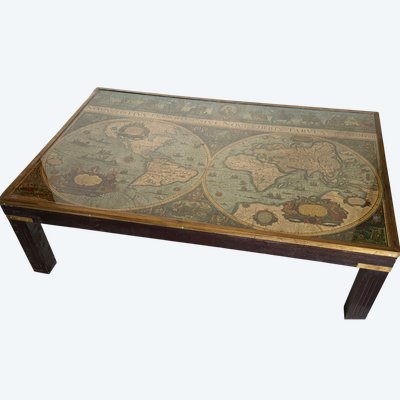 Table basse mappemonde