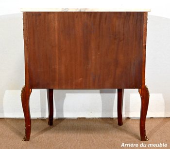 Buffet-Commode Demi-Lune en Acajou, Transition Louis XV / Louis XVI – 1ère Partie du XXe